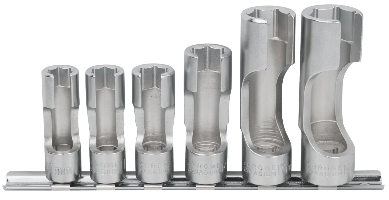 Rail de 6 douilles fendues 6 pans 3/8" image