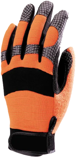 Lot de 5 - Gants Manutention S syntgris - paum silicon - dos Spandx orange image