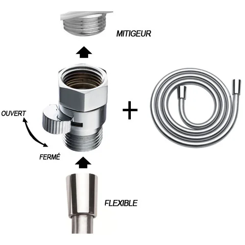 Flexible 1.75 m + regulateur debit image