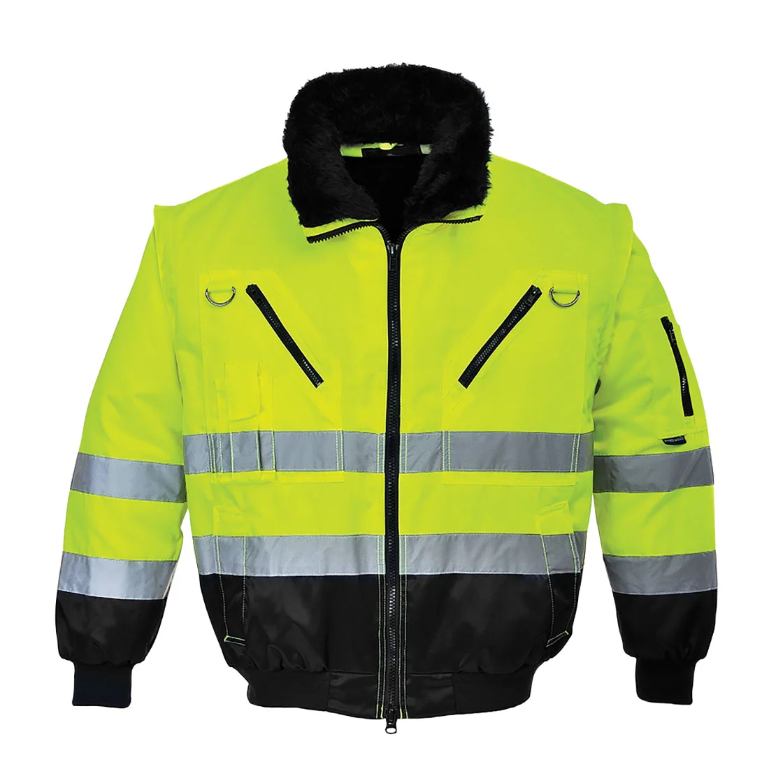 Blouson pilote 3 en 1 haute visibilité Jaune/Noir image