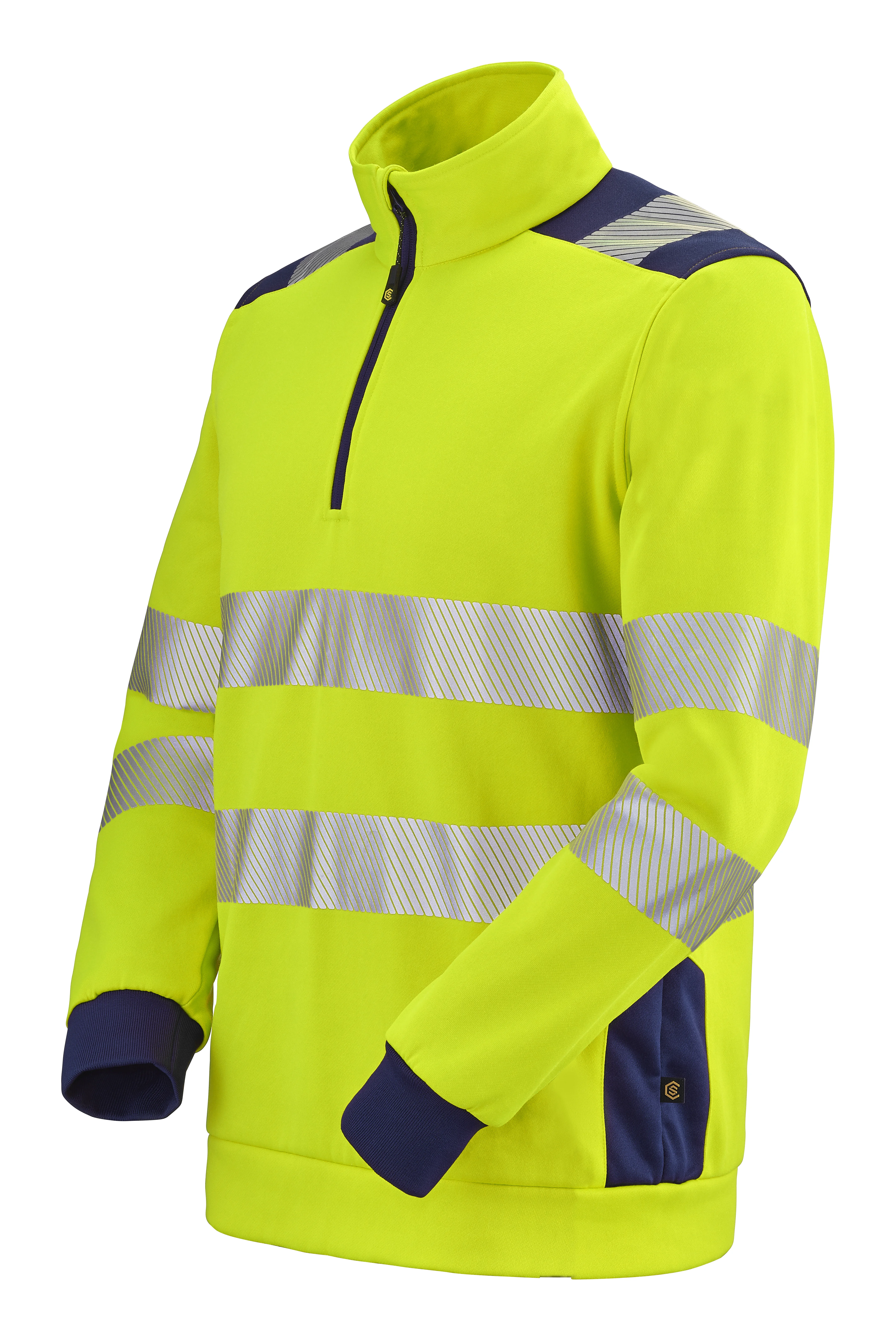 SWEAT FLUO SAFE XP JAUNE FLUO/BLEU MARINE image
