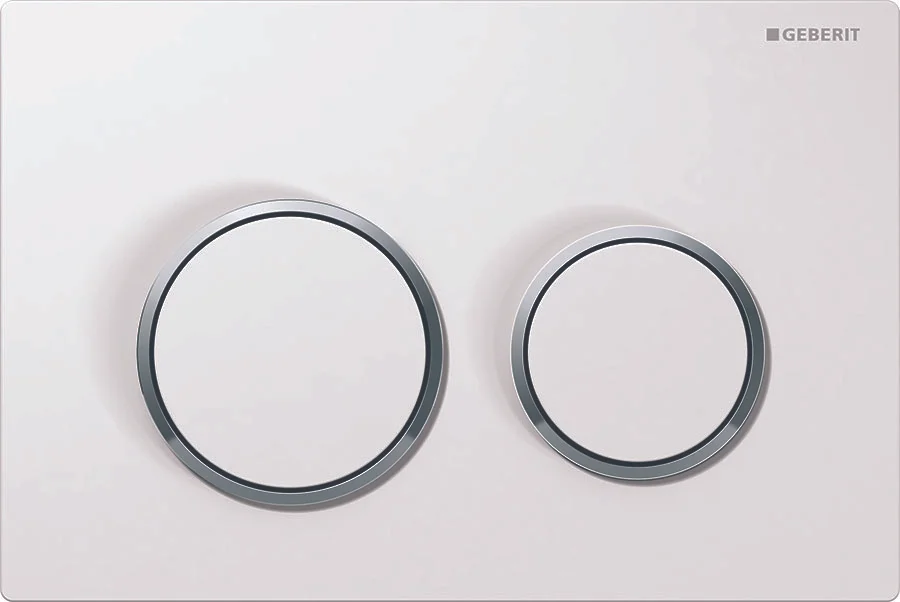 Plaque de commande WC Omega 20 - blanc contour chrome image