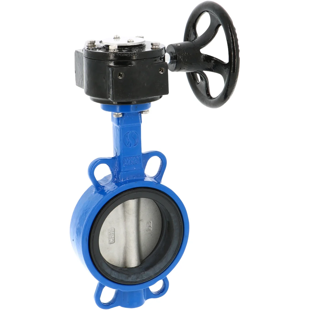 Vanne papillon Wafer Initiale Série 1123 Papillon inox, EPDM - à réducteur monté image