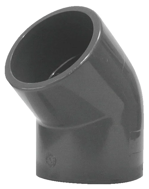 Coude 45° PVC pression petit rayon Femelle Femelle image