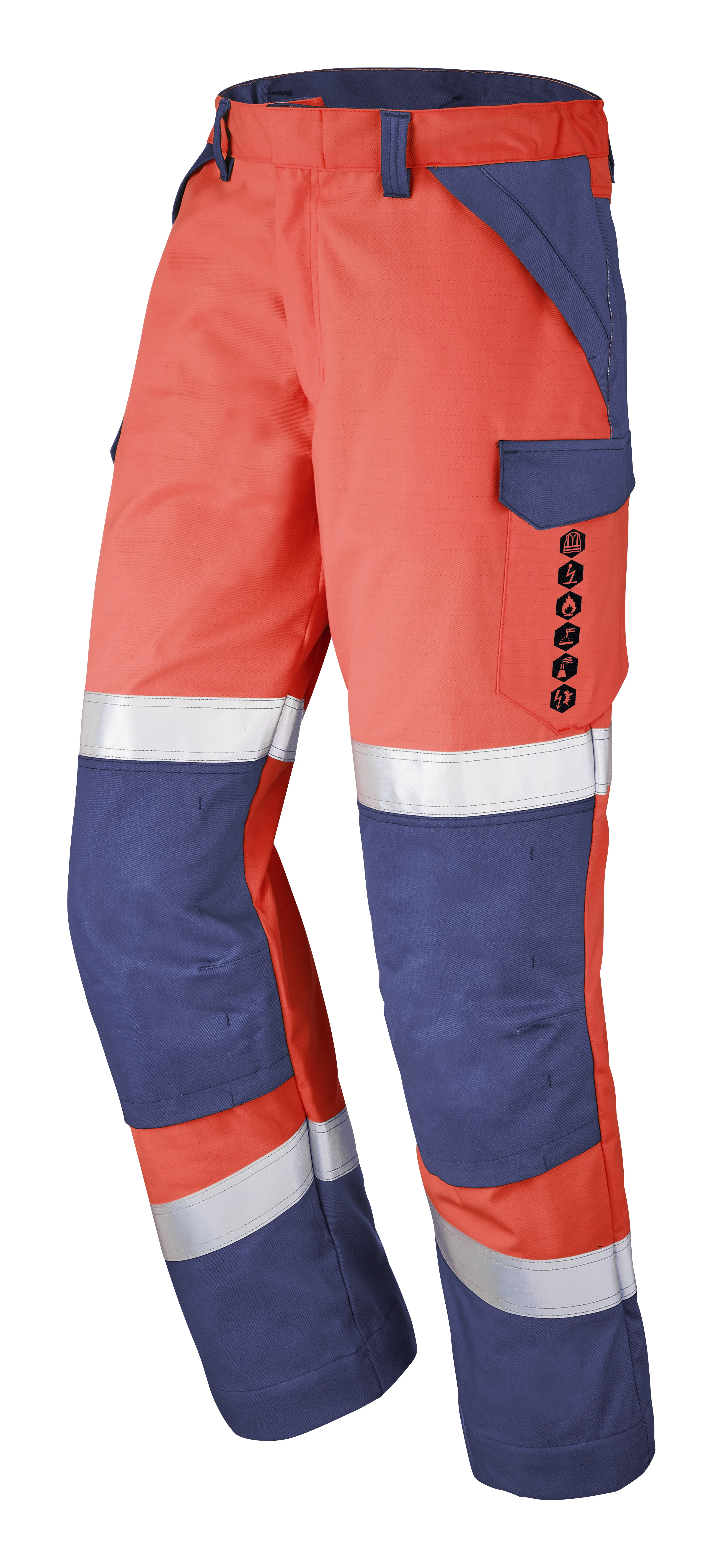 PANTALON ESCORIAL ROUGE FLUO/BLEU MARINE image