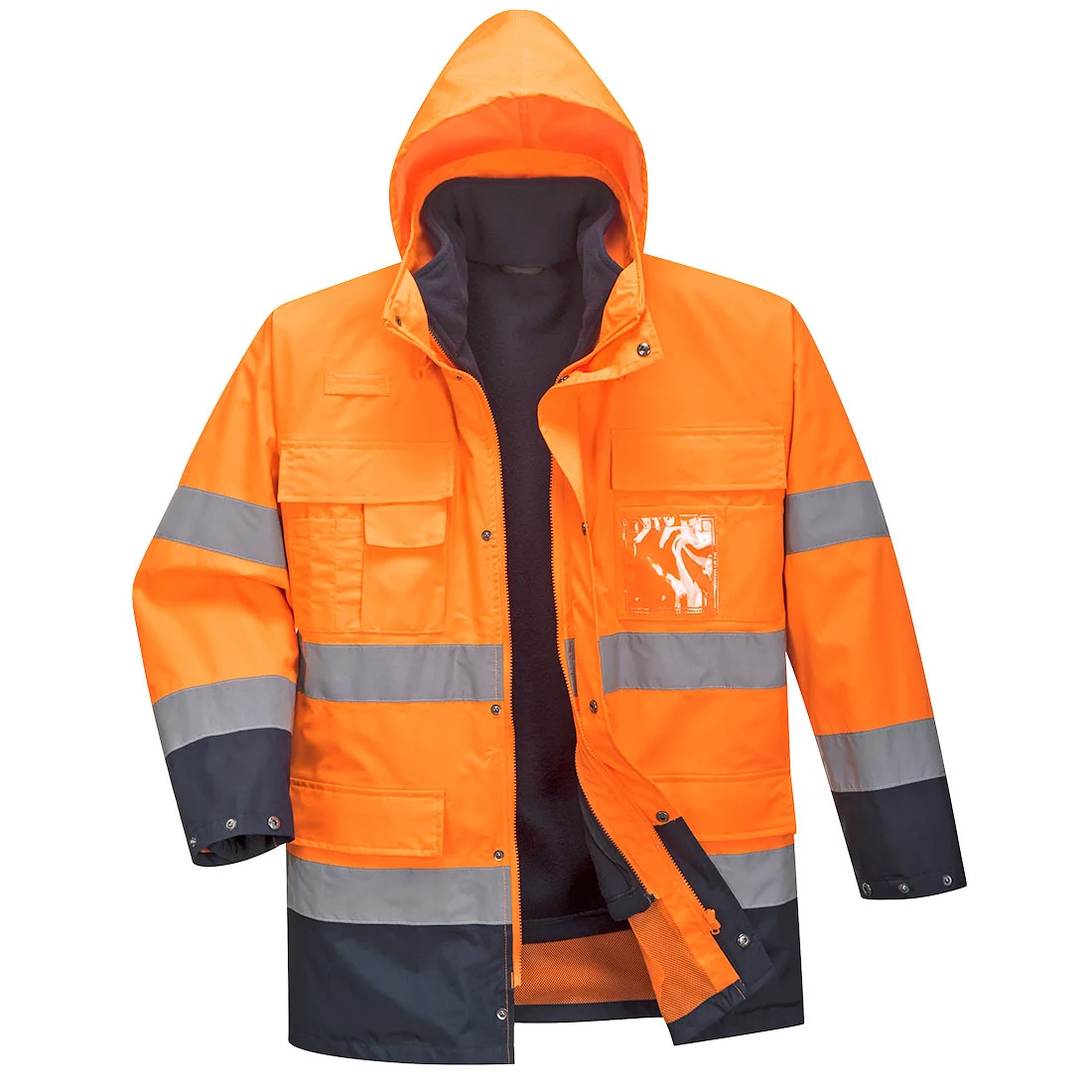 Parka haute visibilité 3 en 1 Orange/Marine image