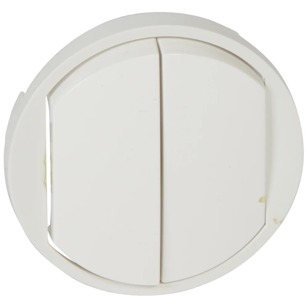 Enjoliveur large Céliane pour double interrupteur - Blanc image