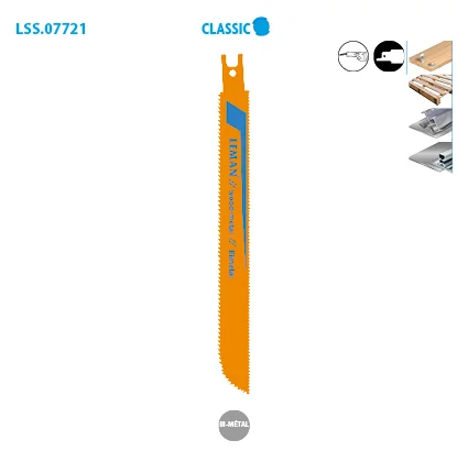 Boite de 3 lames scie sabre pour multi matériaux réversible Classic image