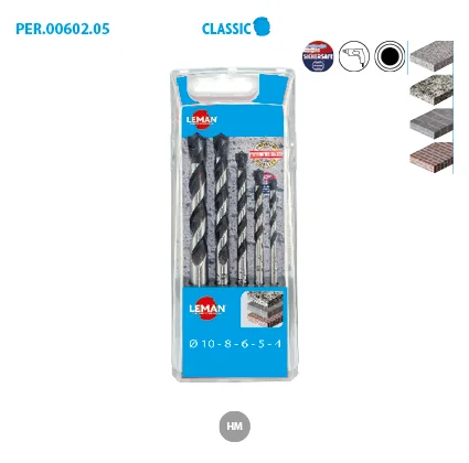 Coffret 5 forets cylindriques béton Classic image