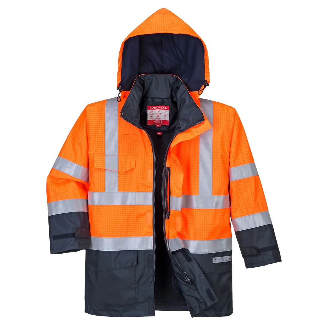 Parka HV Bizflame Rain Multi-risques Orange/Marine image