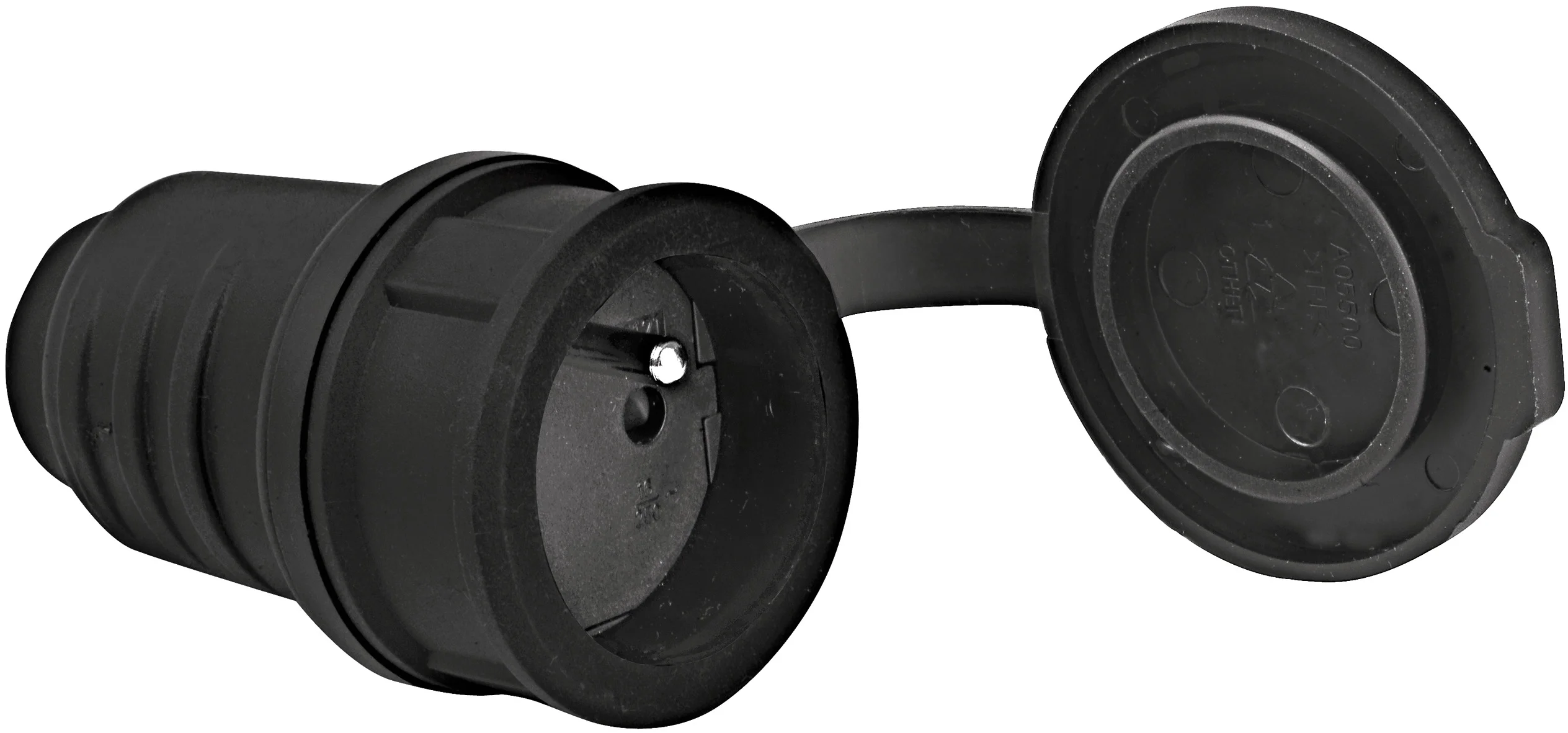 Prise électrique femelle mobile avec clapet mécanique pour câble 3G1,5 - 3G2,5 image