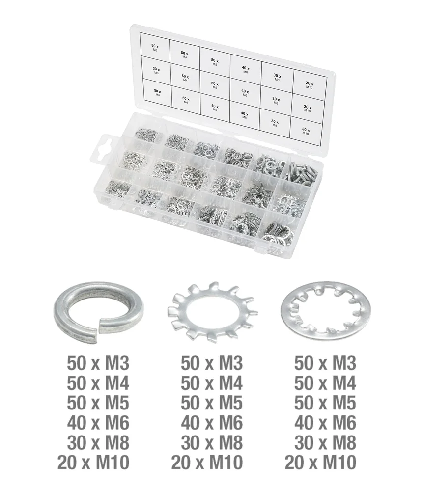 Assortiment de rondelles et de rondelles dentées x720 image