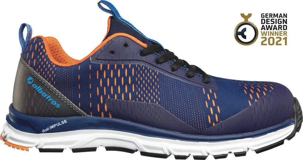 Chaussures de sécurité AER55 IMPULSE BLUE ORANGE LOW S1P ESD HRO SRA - bleu/orange image