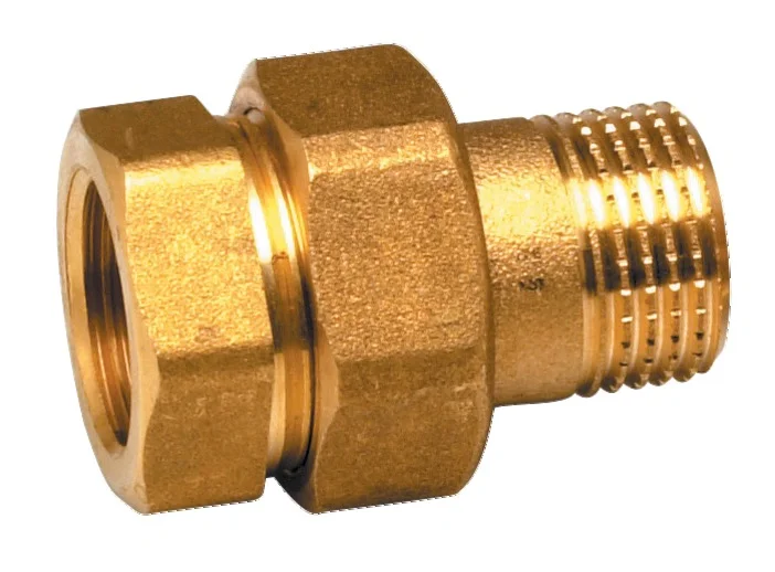 Raccord union laiton droit à visser MF 12x17 image