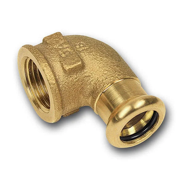 Raccord coude 90° en cuivre à sertir M/F taraudé - PURAPRESS série  8090G image