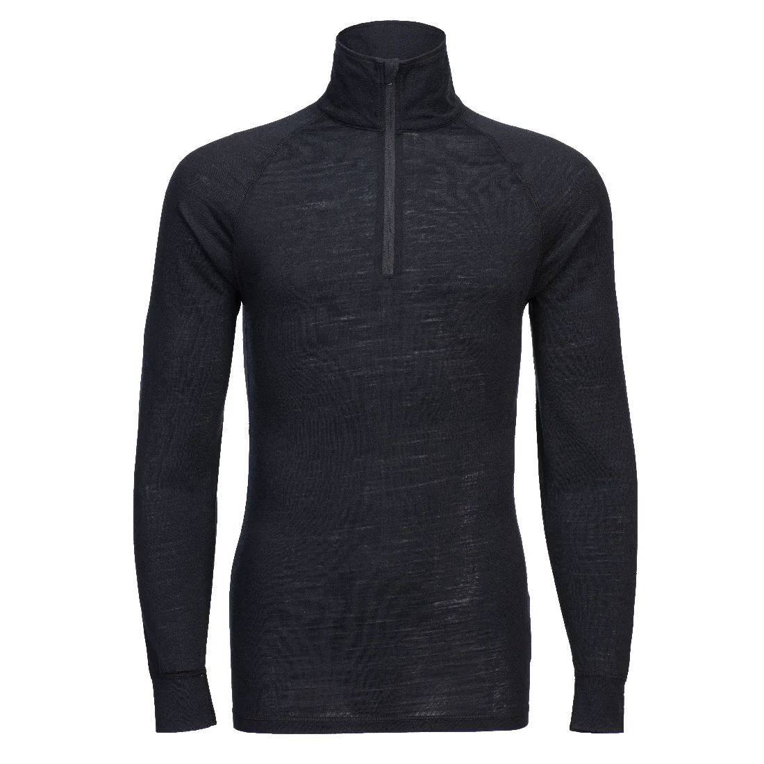 Top en laine mérinos 1/4 Zip Noir image