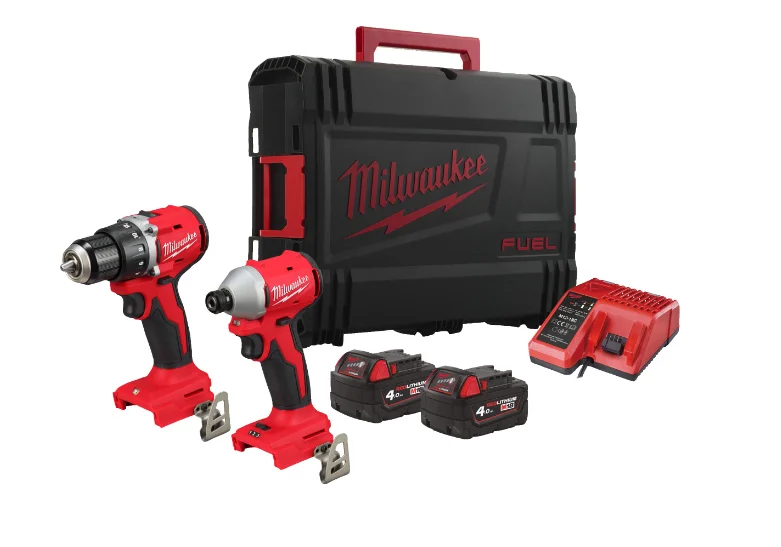 Pack en coffret perceuse visseuse + visseuse chocs 18V + 2 Batteries Red Li-Ion + chargeur M12 -18C M18 BLCPP2B image