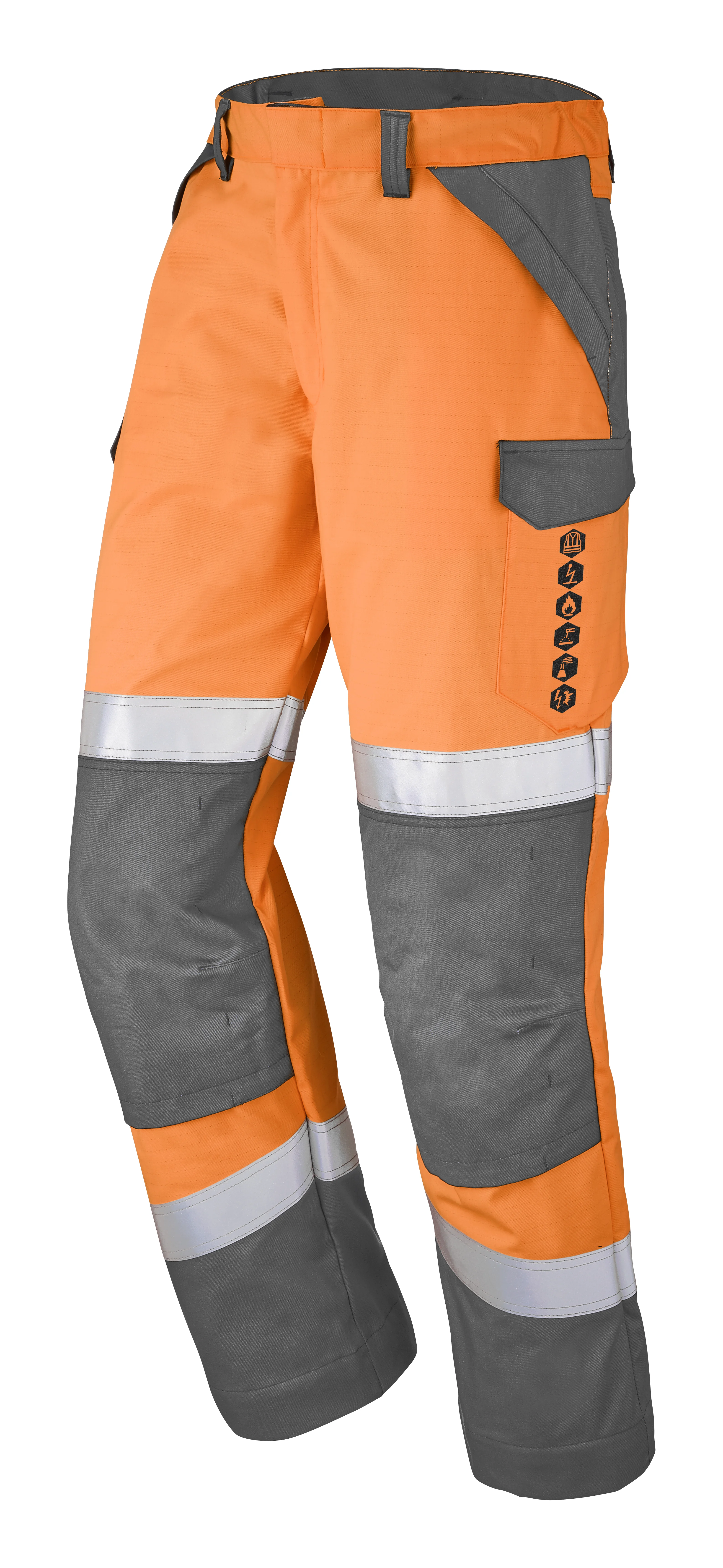 PANTALON ESCORIAL ORANGE FLUO/GRIS CHARCOAL image