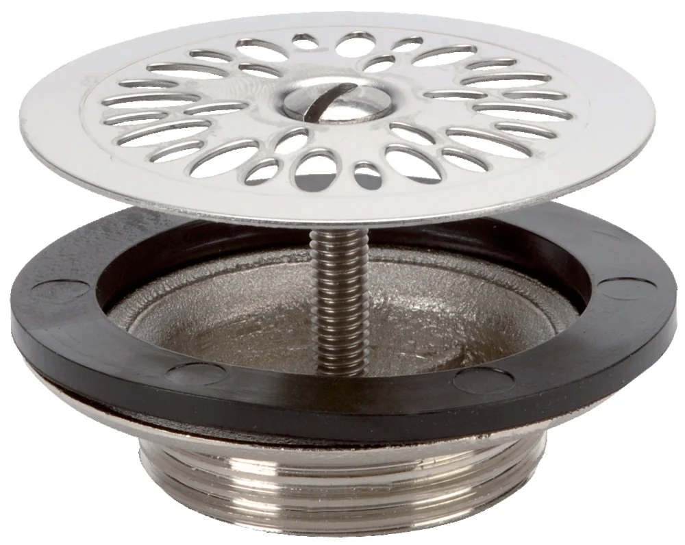 Bonde lavabo/bidet Laiton chromé avec grille inox image