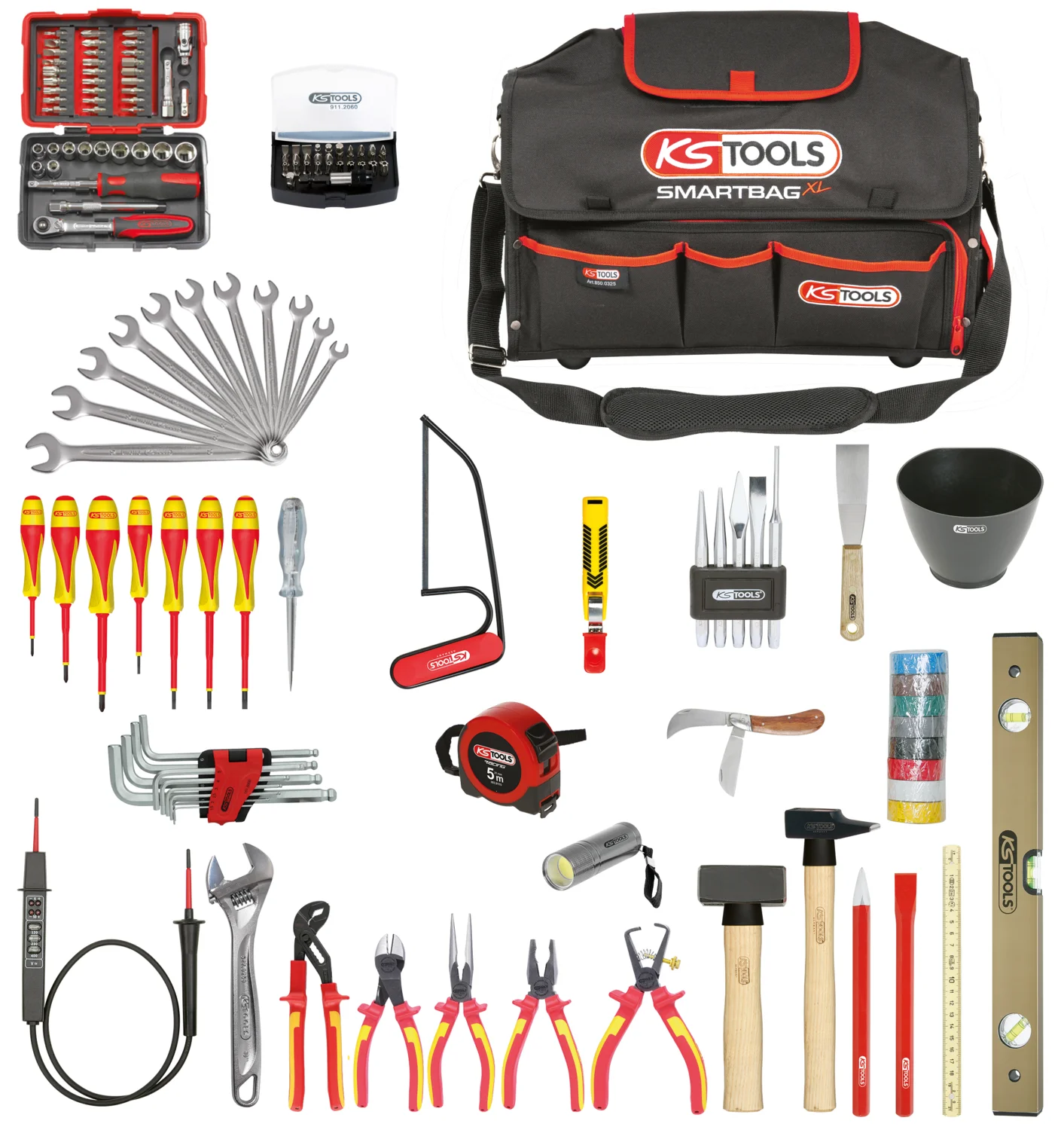 Composition d'outils électricien en sac SMARTBAG - 138 pièces image