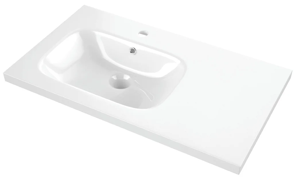 Plan vasque céramique Ancodesign excentré à gauche image