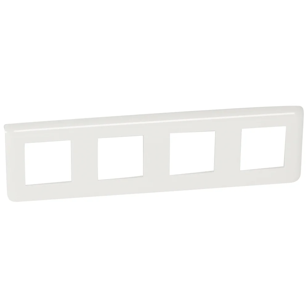 Plaque de finition horizontale Mosaic 4 postes ou 4x2 modules blanc image