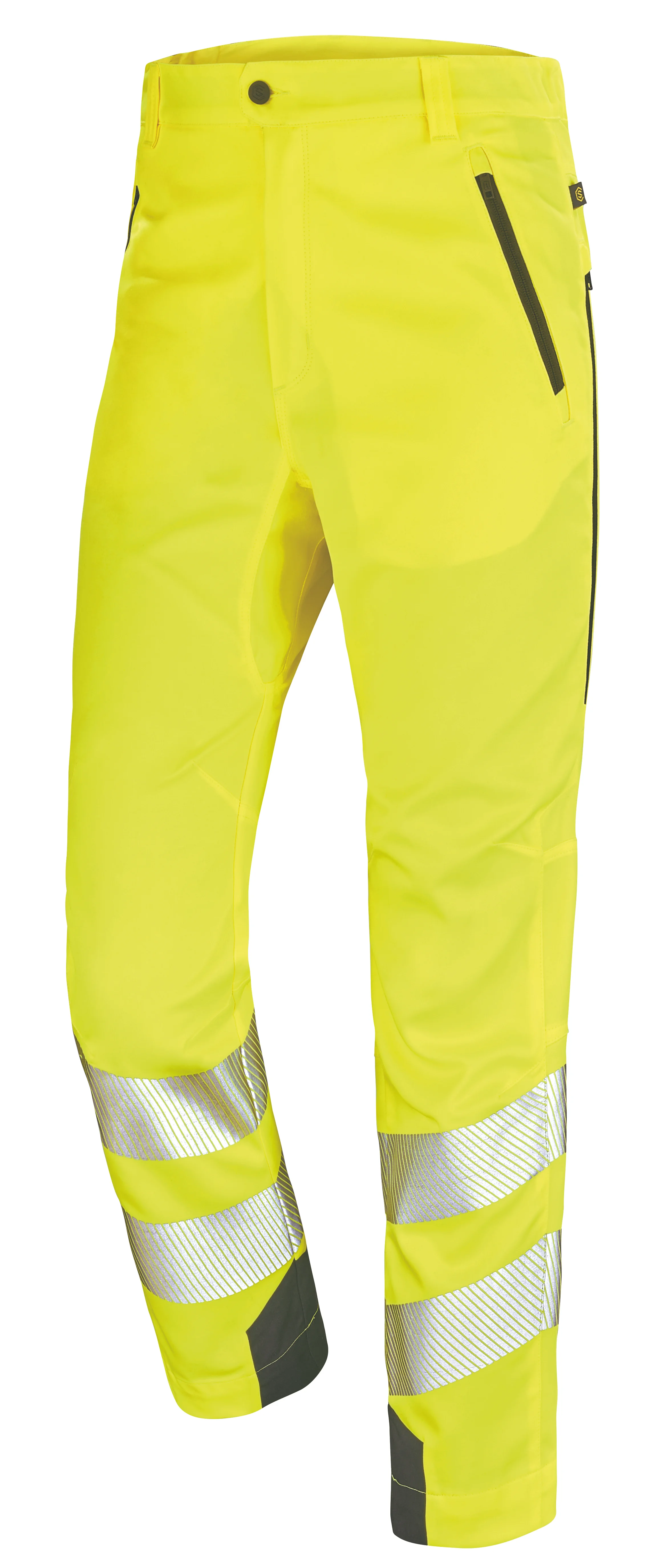 PANTALON STRETCH ETE FLUO SAFE JAUNE FLUO/DARK BLUE image