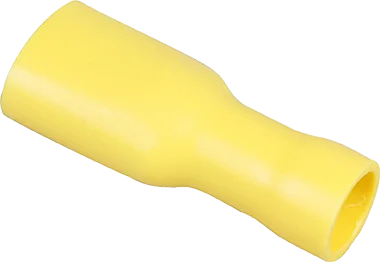 Boite de 50 cosses femelles completement isolées 4 à 6mm² - Jaune image