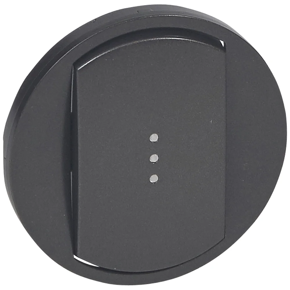 Enjoliveur Céliane interrupteur - Graphite-Simple commande voyant image