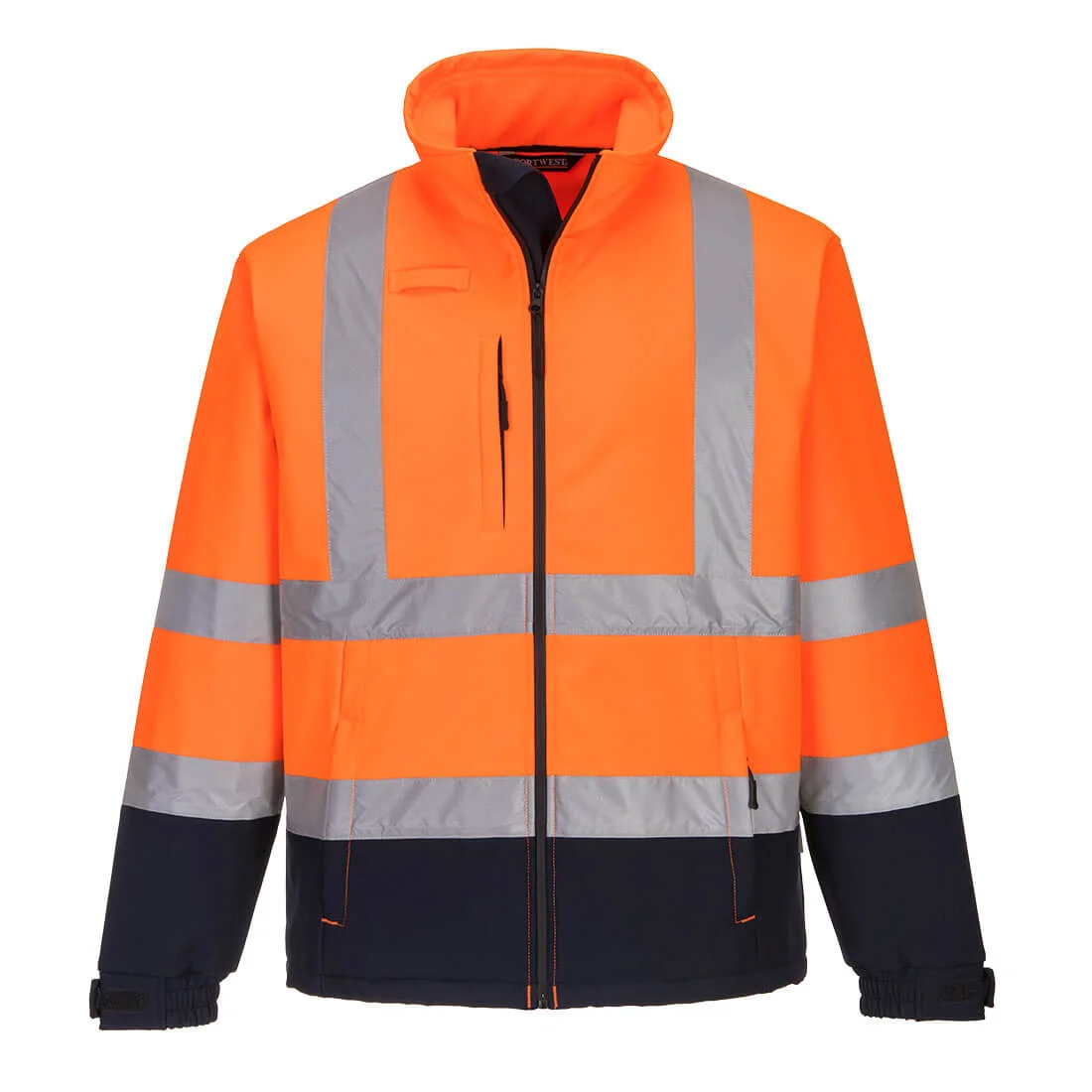 Veste Softshell Bicolore (3 couches) Orange/Marine image