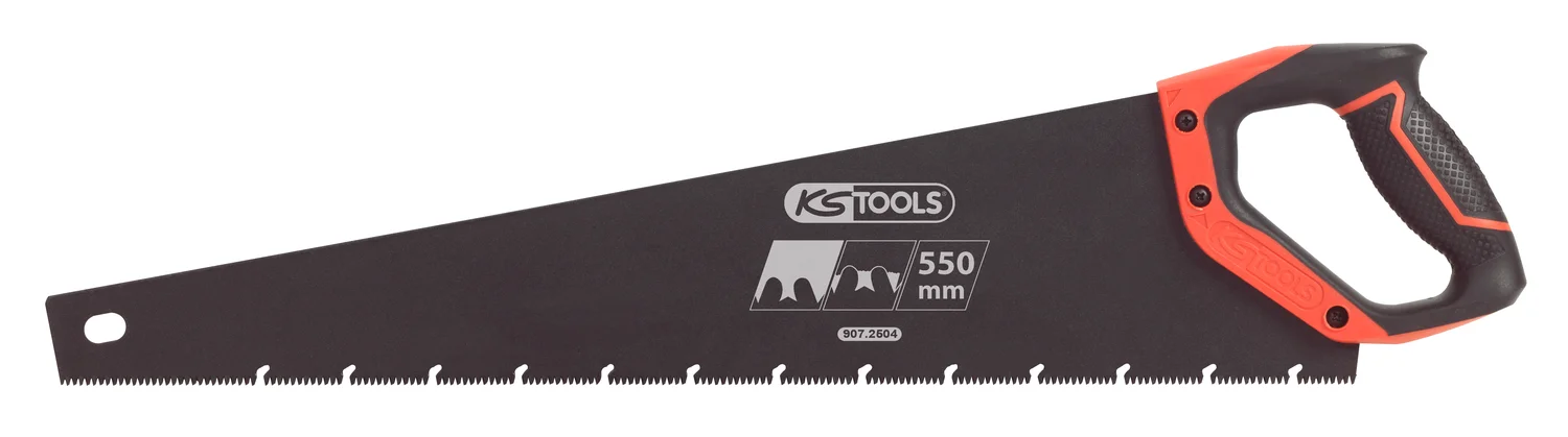 Scie egoine coupe du plâtre 550mm 3 angles de coupe 9TPI poignée bi-matière image