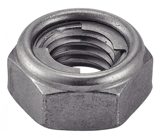 Ecrou hexagonale indesserable avec bague métal - Inox A2 image