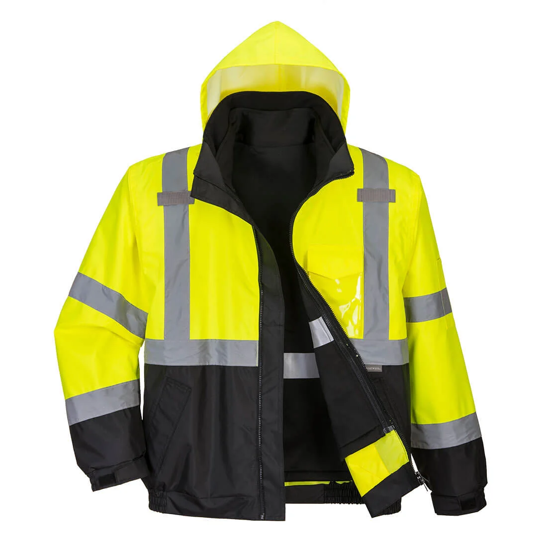 Blouson Haute Visibilité Premium 3 en 1 Jaune/Noir image