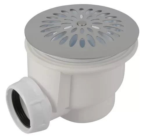 Bonde receveur de douche plastique à grille inox - Ø90 image