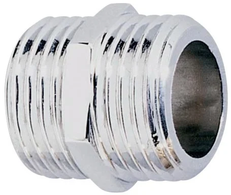 Mamelon chromé double-mâle égal image