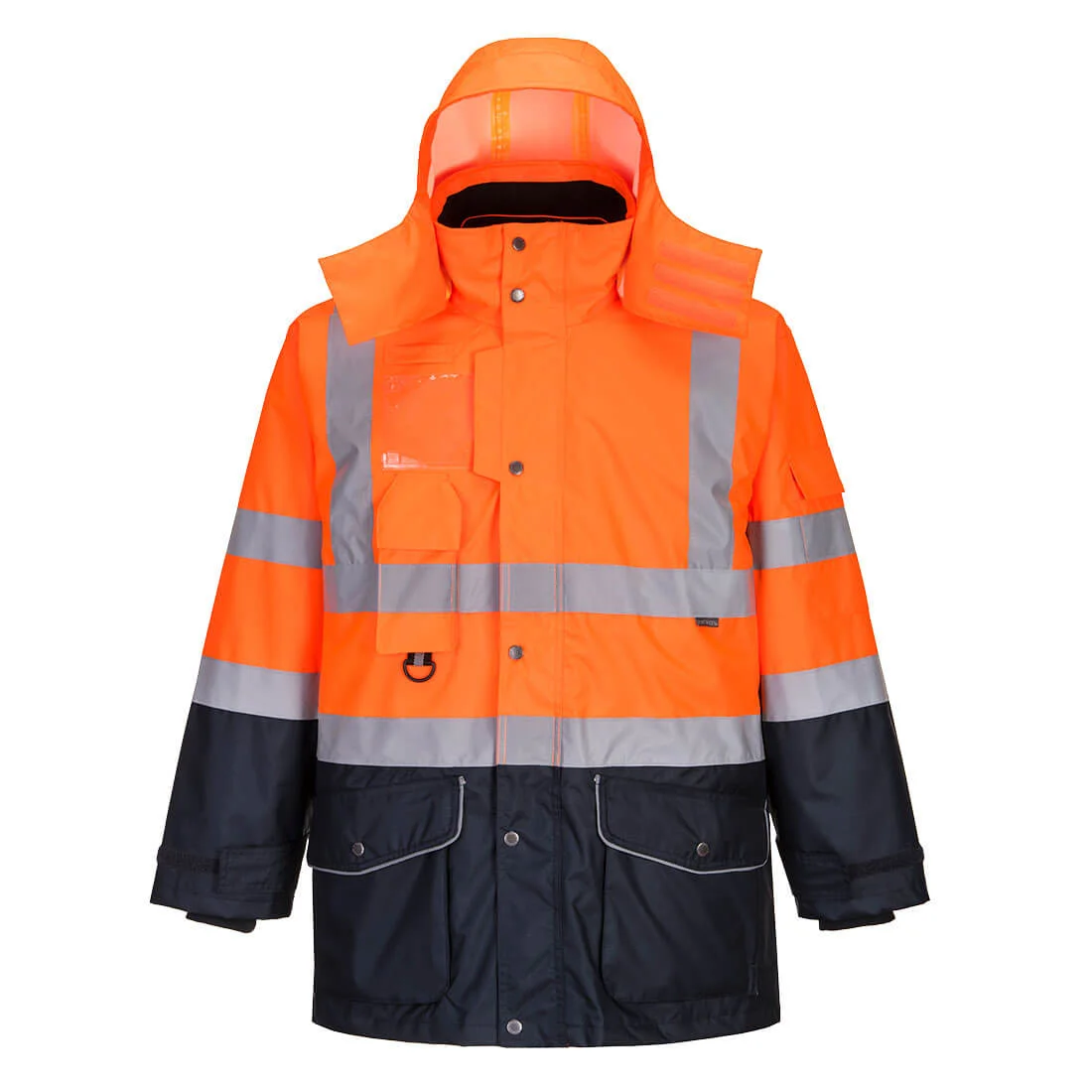 Parka Haute-Visibilité 7-en-1 Traffic Contrast Orange/Marine image