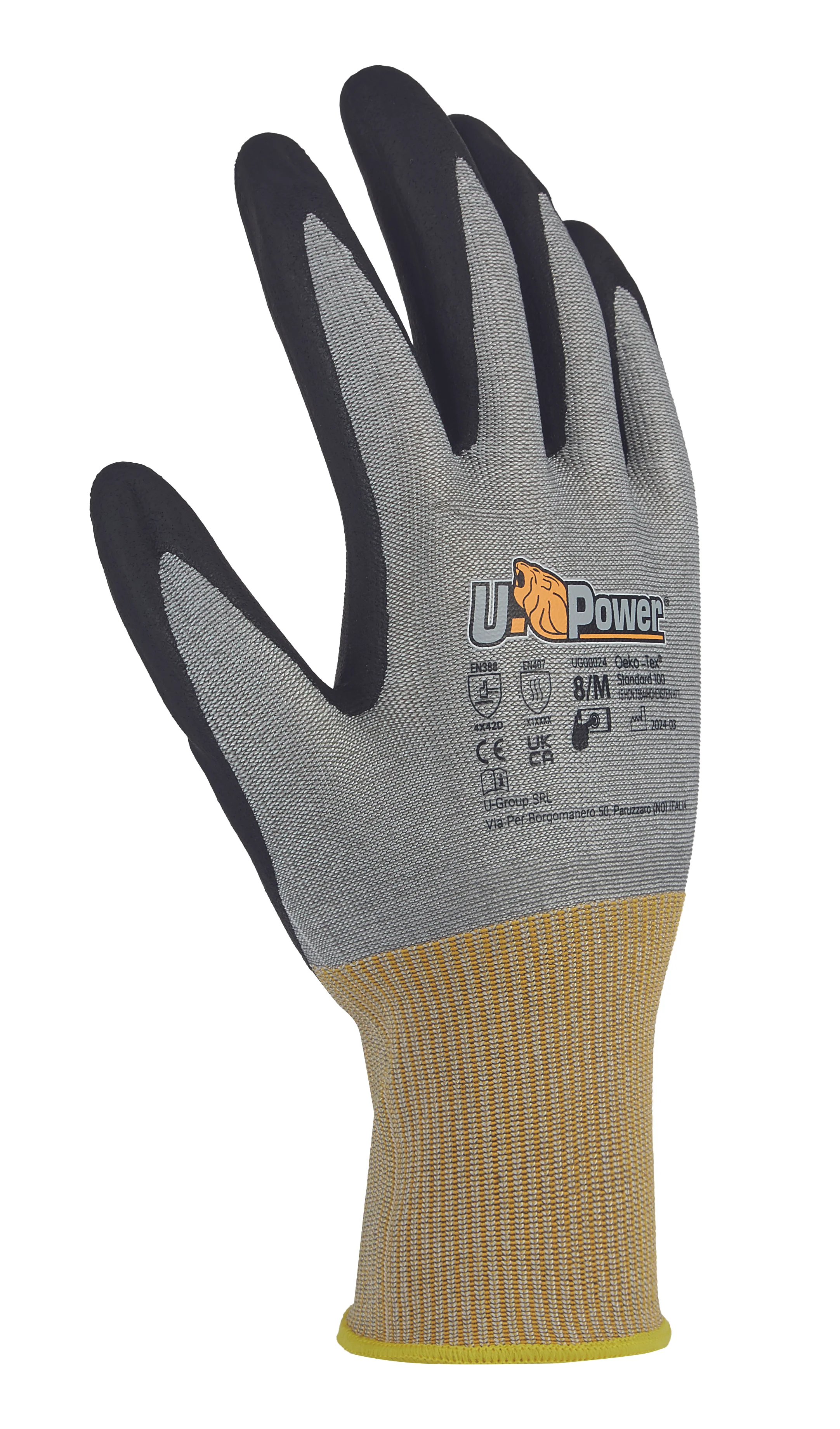 Gants de protection POLKA anti-coupure type D - Gris/Orange image