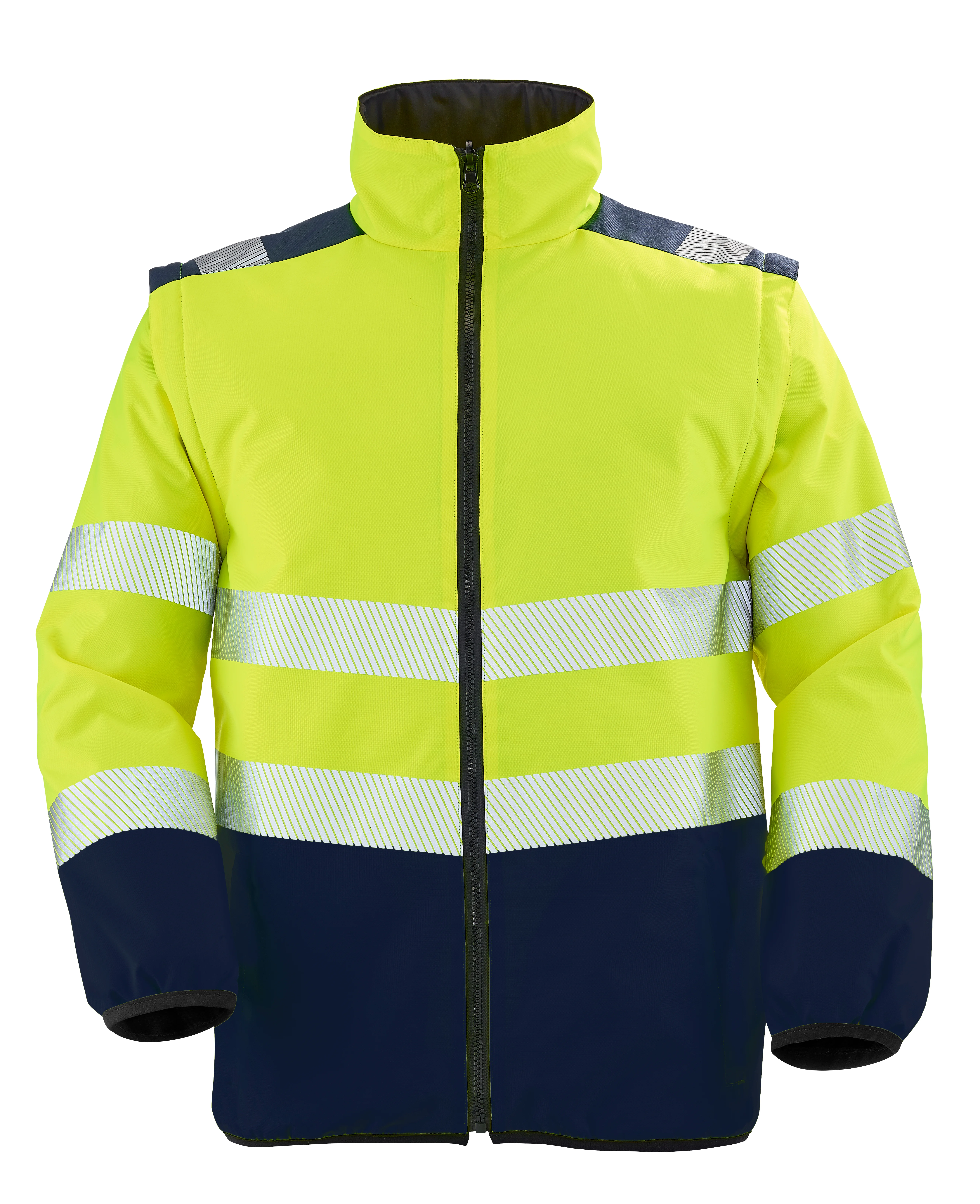 BLOUSON MORVAN JAUNE FLUO/BLEU MARINE image