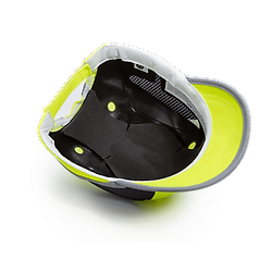 Lot de 10 - Casquette haute visibilité anti-heurt aérée coton/mesh - Jaune Fluo visière 5CM  image