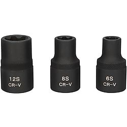 Jeu de 3 douilles RIBE 1/2'' pour culasse, M6 - M8 - M12 image