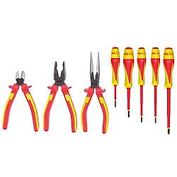 Jeu de 3 pinces ERGOTORQUE® et 5 tournevis isolés ULTIMATE® image