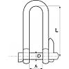 (Lot de 5) Manille longue rapide - Inox A4 image 3