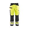 Pantalon de travail artisan haute visibilité 1533 - Jaune fluo/Noir image 0