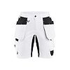 Short de travail peintre stretch 2D avec poches flottantes femme feMyanMare - Blanc/Noir image 0