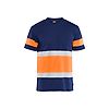 T-shirt de travail haute visibilité 3387 - Marine/Orange fluo image 0