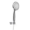 Ensemble support fixe douchette 5 jets dia.120mm flexible 1m75 PVC - gris métal image 0
