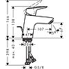 Mitigeur lavabo Logis 70 CH3 CoolStart avec tirette et vidage synthétique image 1