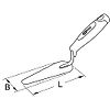 Truelle langue de chat - lame inox - manche bi-composant - 160 mm image 0