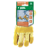 Lot de 6 paires de gants Manutention docker croûte vachette jaune - paume renfort fleur image 2