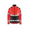 Veste de travail softshell haute visibilité 4877 - Rouge fluo/Gris anthracite image 0